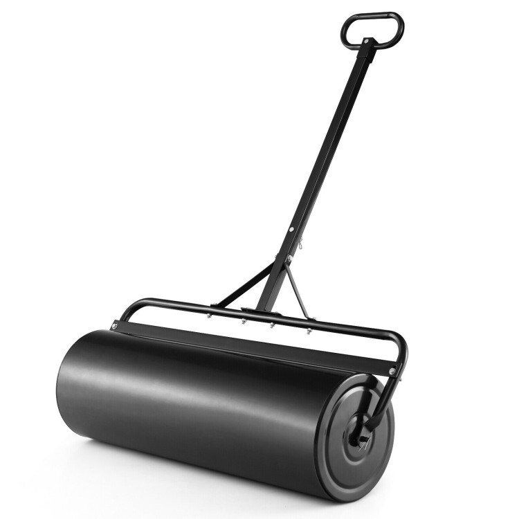 Metal Lawn Roller Sod Detachable Gripping Handle 17-Gallon Water Sand Push Pull