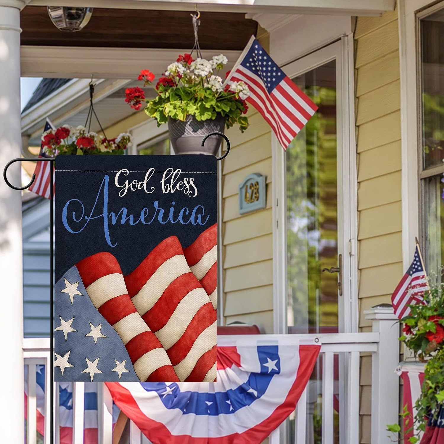 Durable 12×18 God Bless America Garden Flag – Perfect for July 4th Celebration