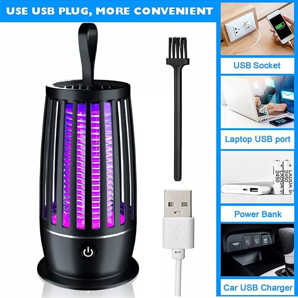 Electric Insect Killer Portable Mosquito Zapper Lamp Indoor Pest Fly Trap 2PACK