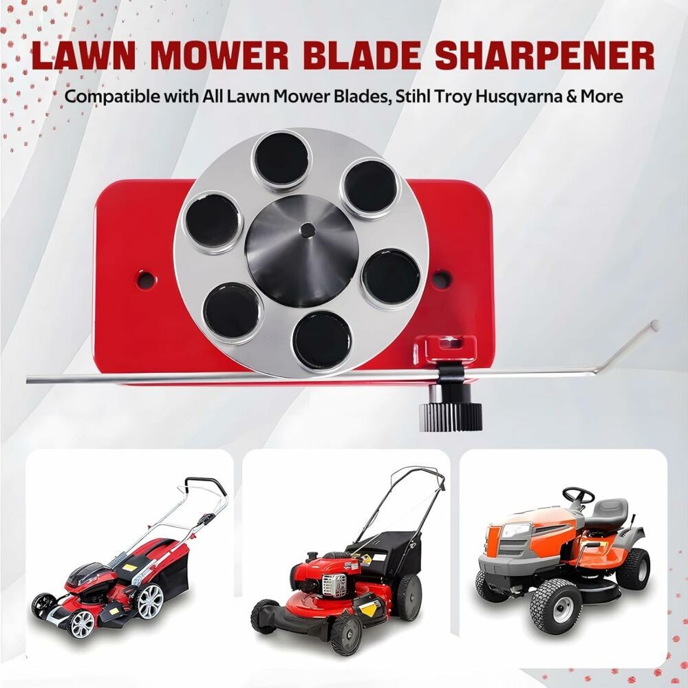 Lawn Mower Blade Sharpener & Magnetic Balancer 42-047 Kit 15°-45° Adjustable