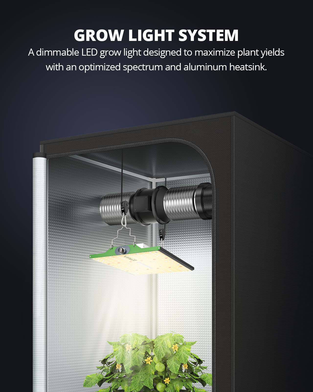 VIPARSPECTRA Dimmable P4000 Led Grow Light Sunlike Full Spectrum For All Plants