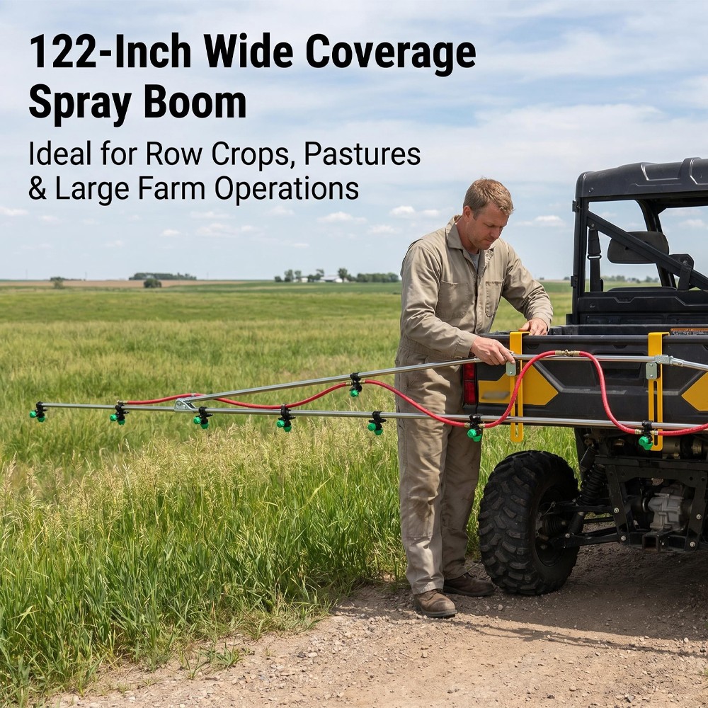 6-Nozzle Folding Sprayer Boom Universal For ATV & UTV Farm Spraying Equipment