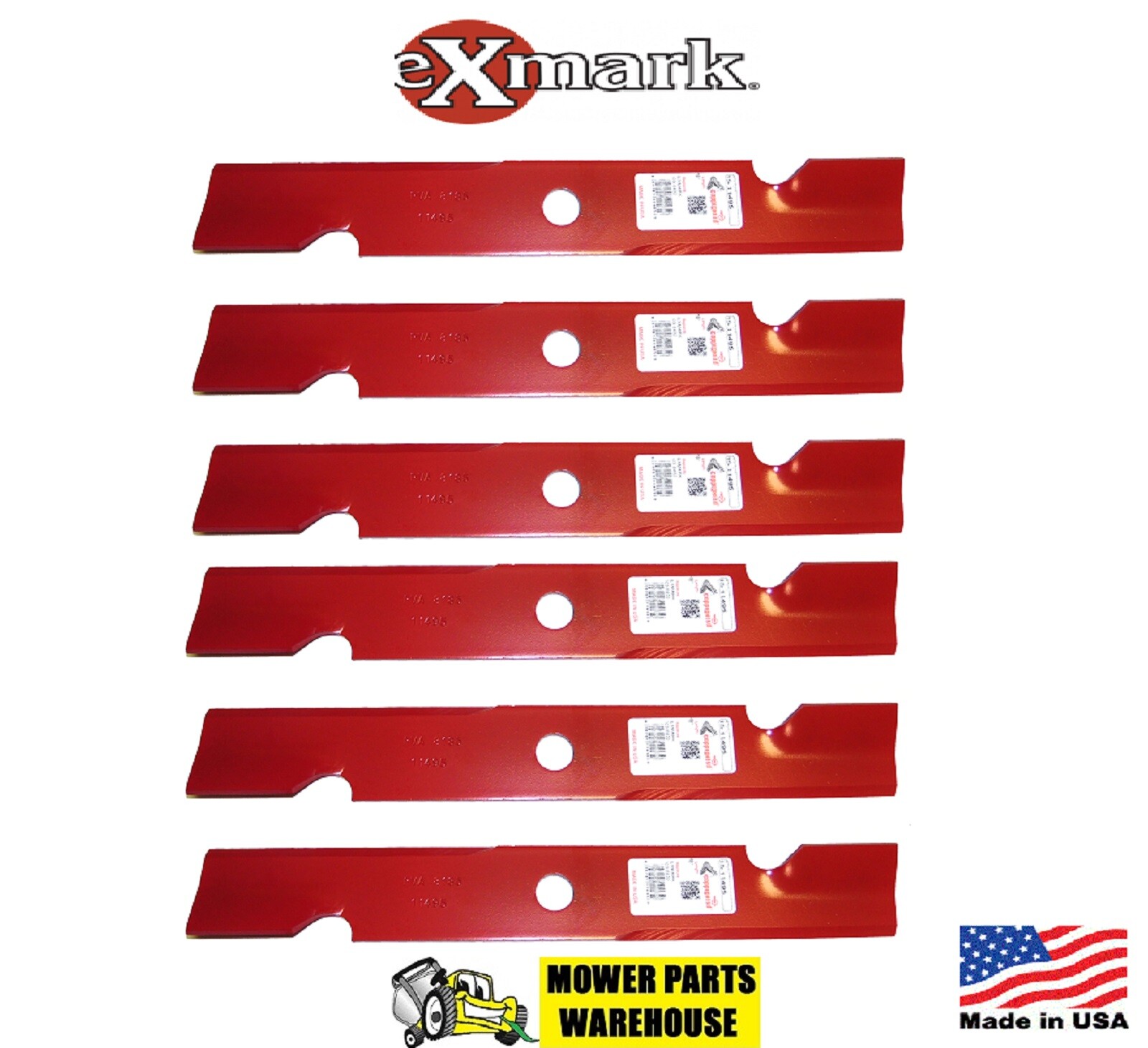 6 NEW EXMARK LAWN MOWER BLADES 52″ CUT 103-6402 103-6402-S TORO 109-6873-03