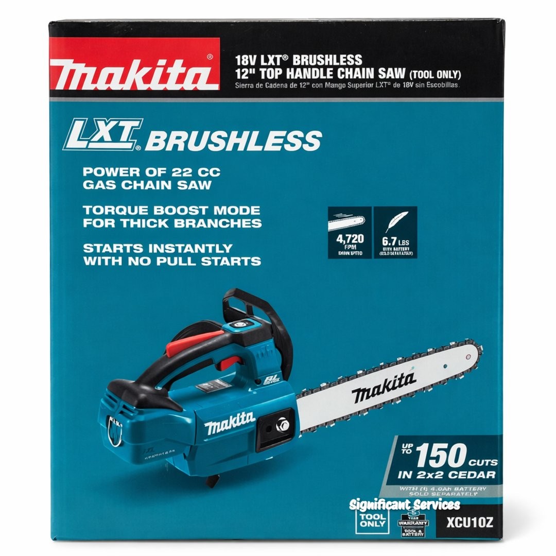 Makita XCU10Z 18V LXT Lithium-Ion Brushless Cordless 12″ Top Handle Chain Saw…