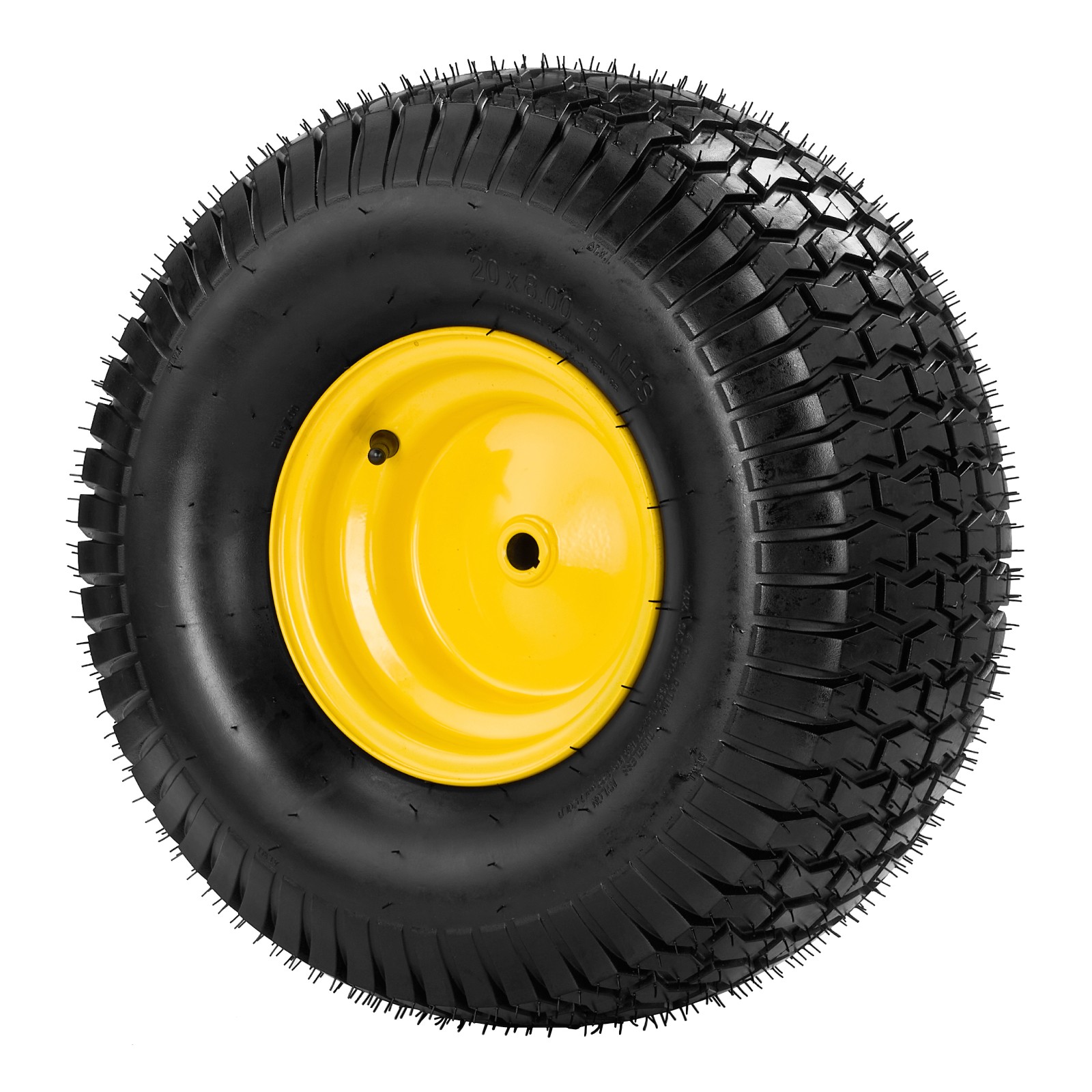 Two 20×8.00-8 Lawn Mower Tires and Wheel 4 Ply Tubeless 20×8-8 20 8 8
