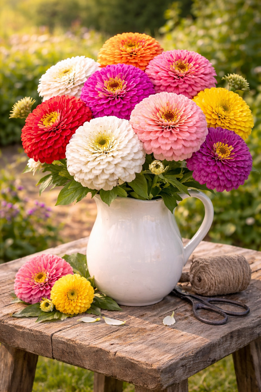 California Giant Zinnia Seeds King 5″ Flowers Multi Color