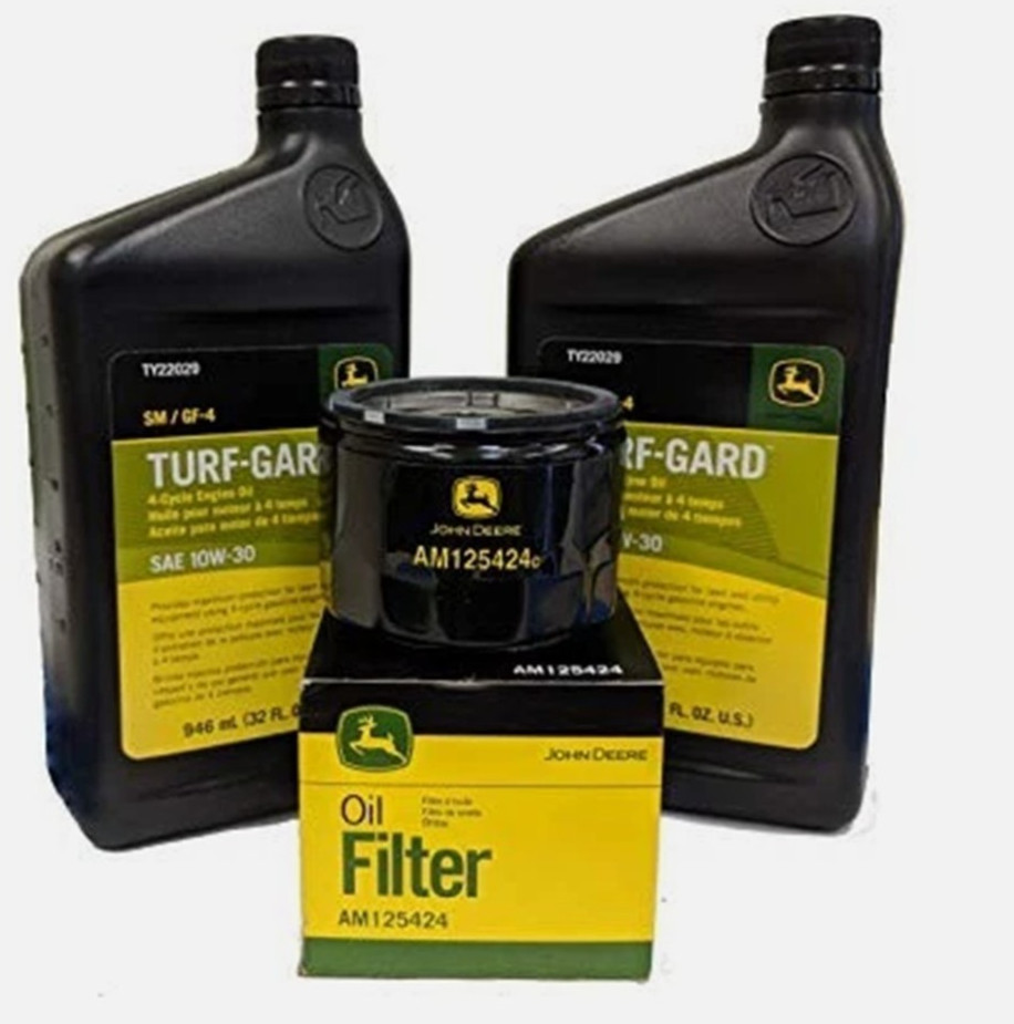 John Deere Oil Change Kit Filter, Oil TY22029 (2) + AM125424 Filter