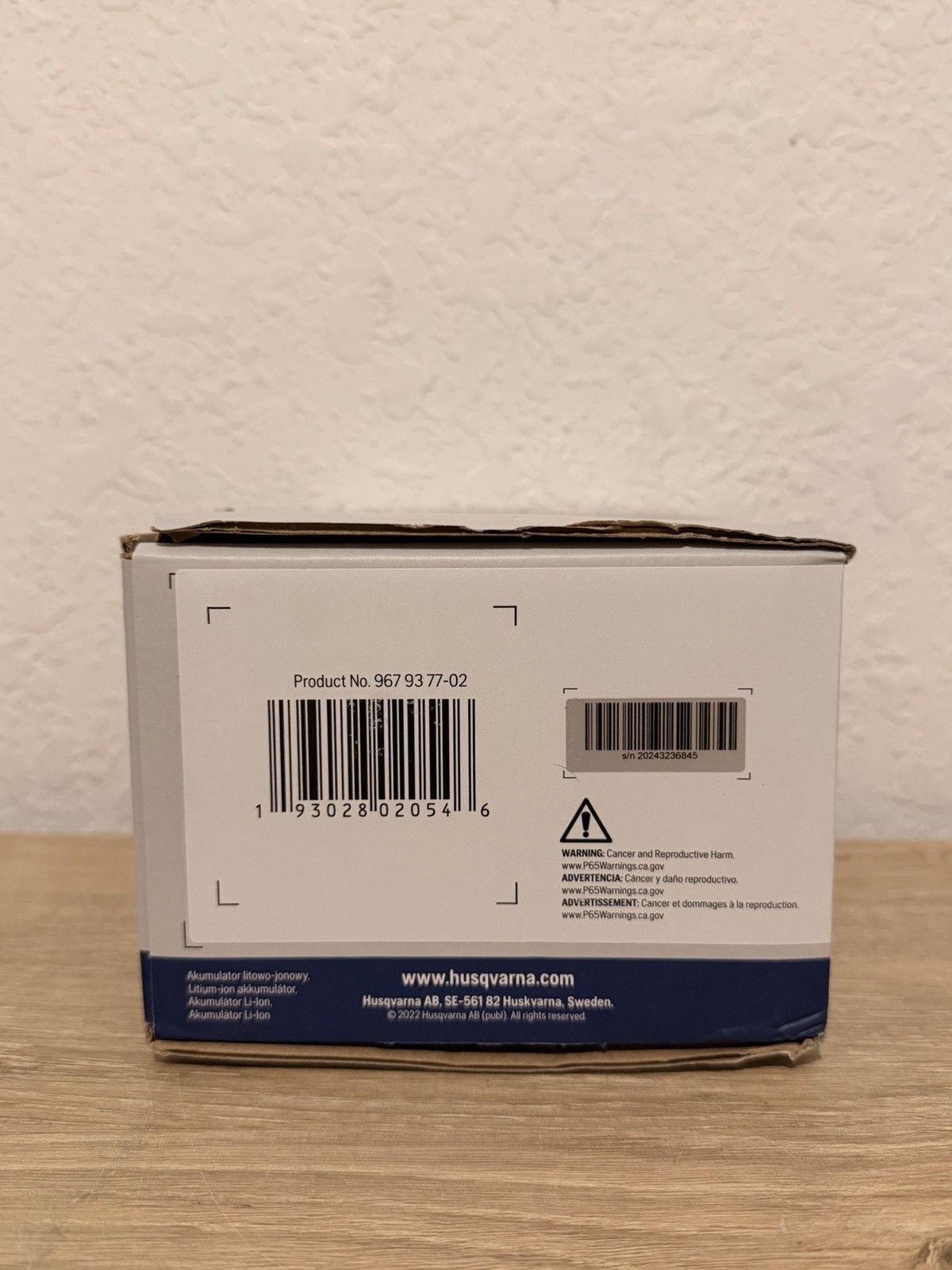 Husqvarna 40 Volt, 7.5 Ah Lithium Ion – BLi30 (1 Battery) – BRAND NEW