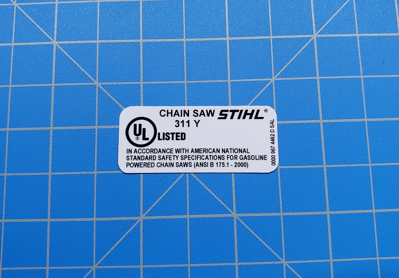 Stihl Decal / Sticker # 0000 967 4462 D SAL, # 00009674462DSAL