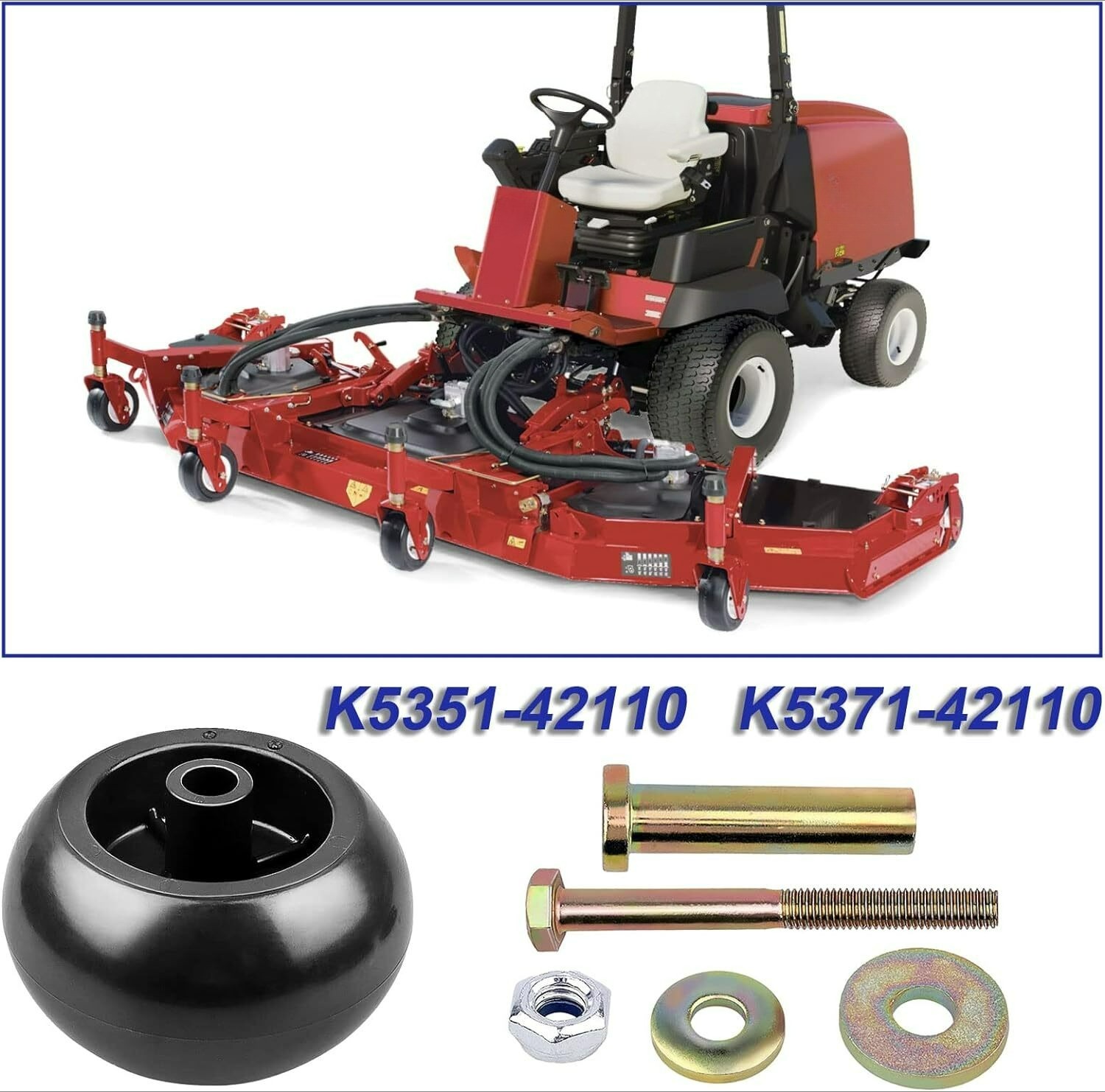 4x Mower Deck Wheels Kit For Exmark 103-3168 116-9981 Kubota Anti Scalp Wheel
