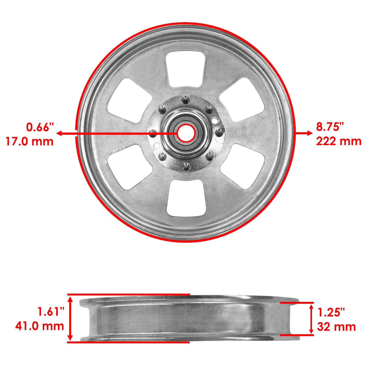 60″ Deck Flat Idler Pulley For Exmark FX730V ECV740 CV742 116-9639 1169639