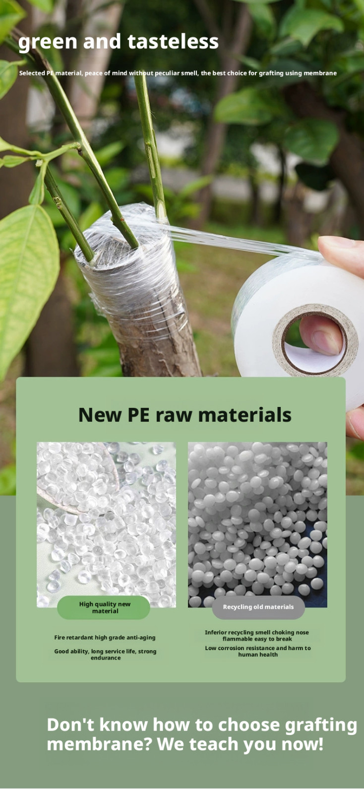 2cm Biodegradable Grafting Tape Plant Bind Belt Gardening Graft Film Eco-Friendl