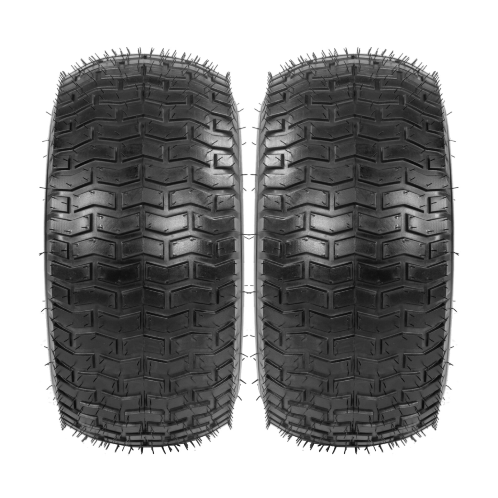 Two 20×10.00-8 20×10-8 Lawn Mower Tires On Rims Load Range B 4 Lug White Wheel