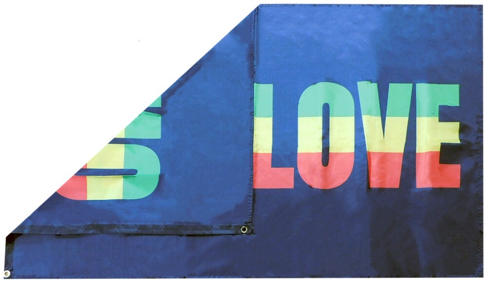 3×5 One Love Rasta Black Premium Quality 100D Woven Poly Nylon 3’x5′ Flag Banner