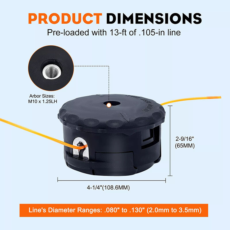 For Echo SRM-225,SRM-265,SRM-266 Speed Feed 400 Head M10x1.25 – Quick Line Feed