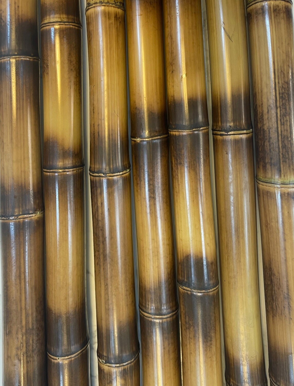 Flame Cured bamboo poles 1.5” Diameter Indoor Outdoor Materials 1 ft to 8 ft