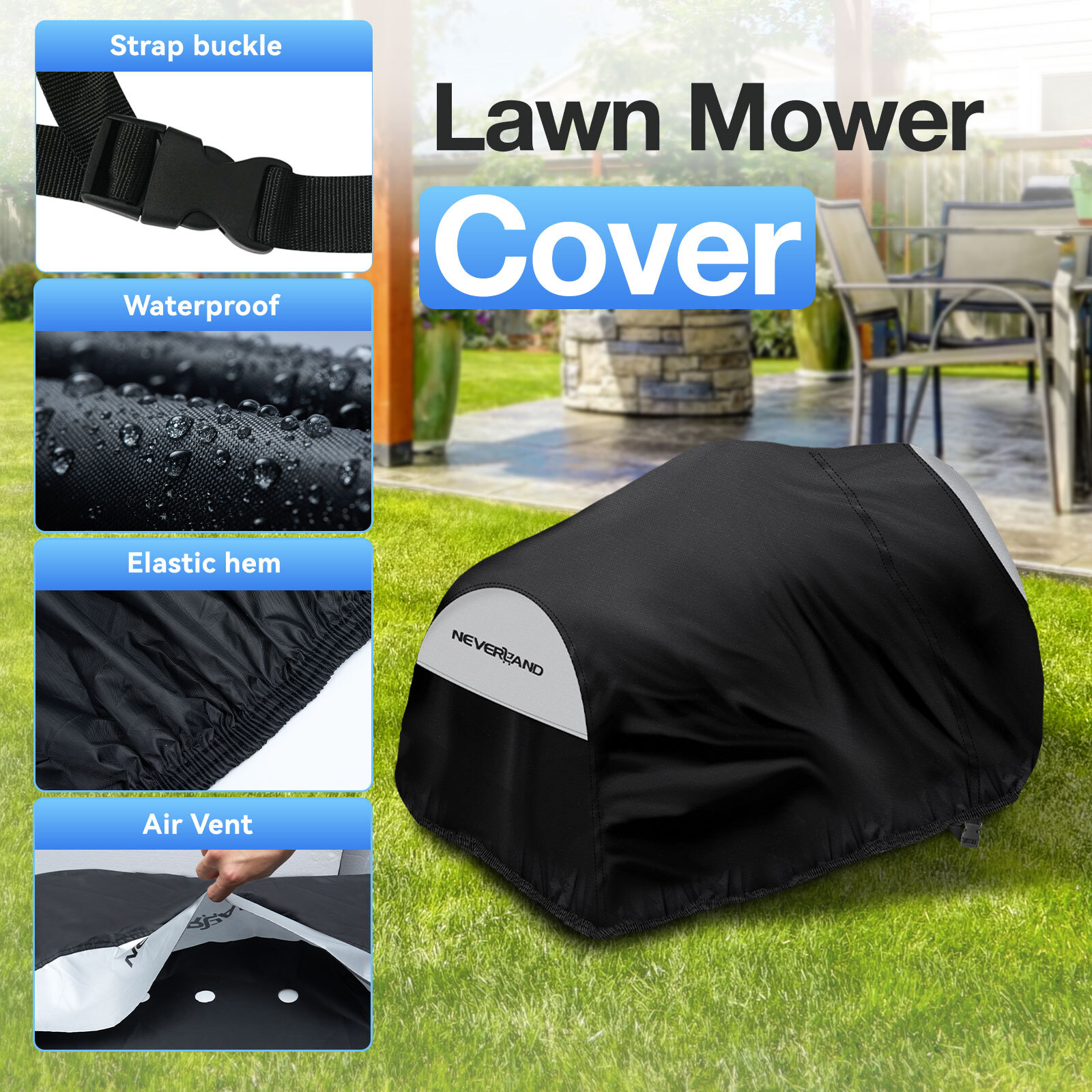 Heavy Duty Riding Lawn Tractor Mower Cover Waterproof UV All Weather Protection