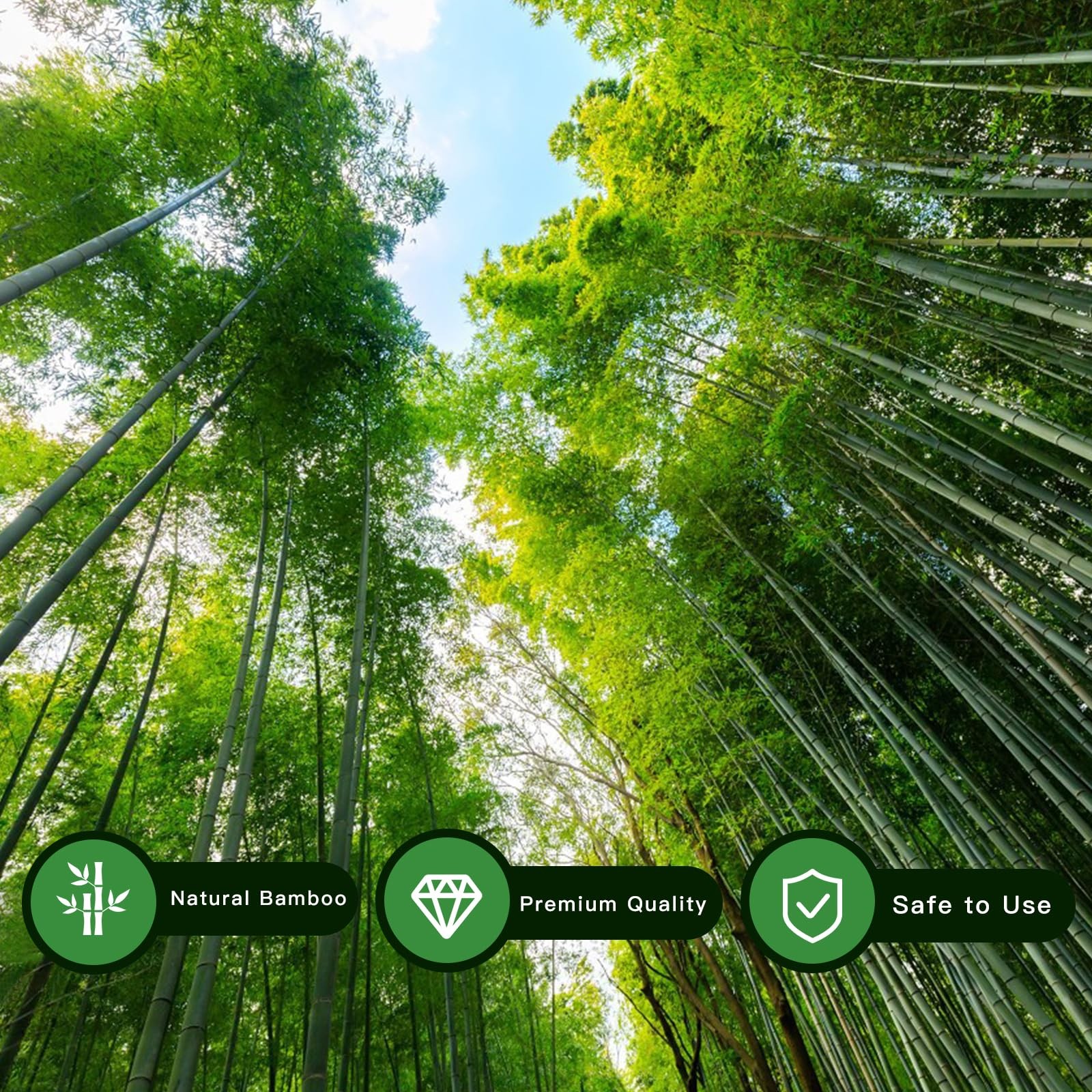 [32 Pcs] Garden Stakes, 18 Inches Natural Bamboo 18 Inches, 32Pack, bamboo