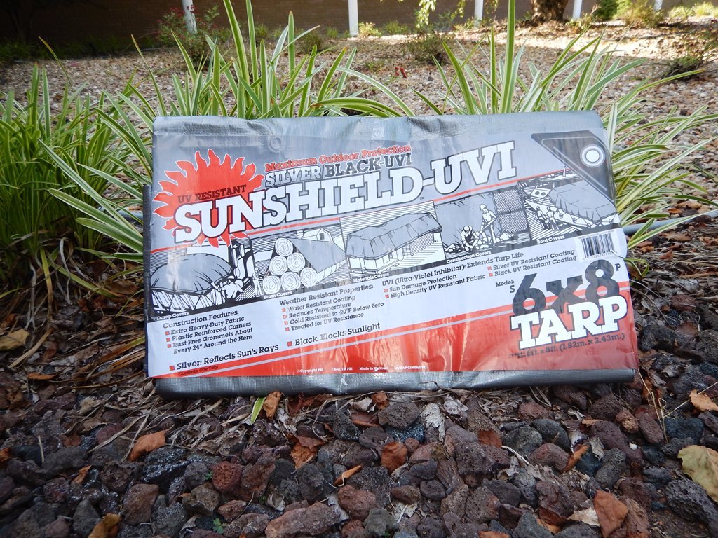 SunShield Silver/Black Tarp – UV 6.0 oz – Heavy Duty with Reinforced Corners