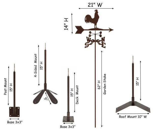 EZ Vane: HEAVY DUTY Steel Eagle Weathervane