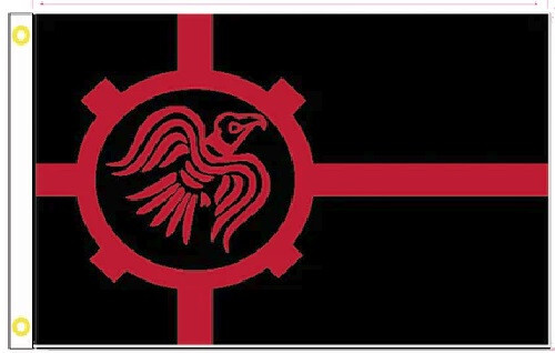 3X5 NORDIC VIKING RAVEN RED BLACK FLAG BANNER 100D W/ GROMMETS