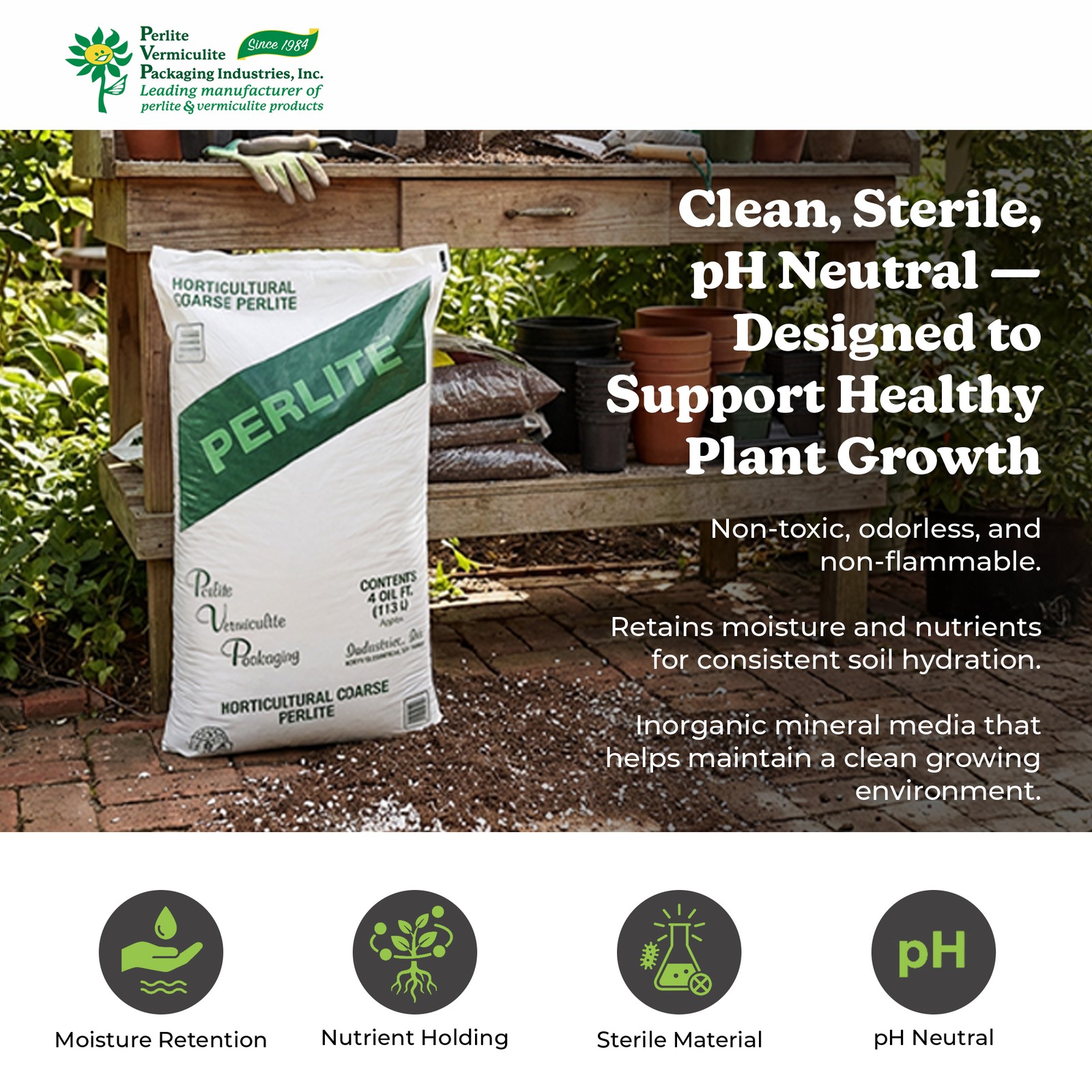 PVP Industries Organic Coarse Perlite Planting Soil Additive, 4 cu. ft., White