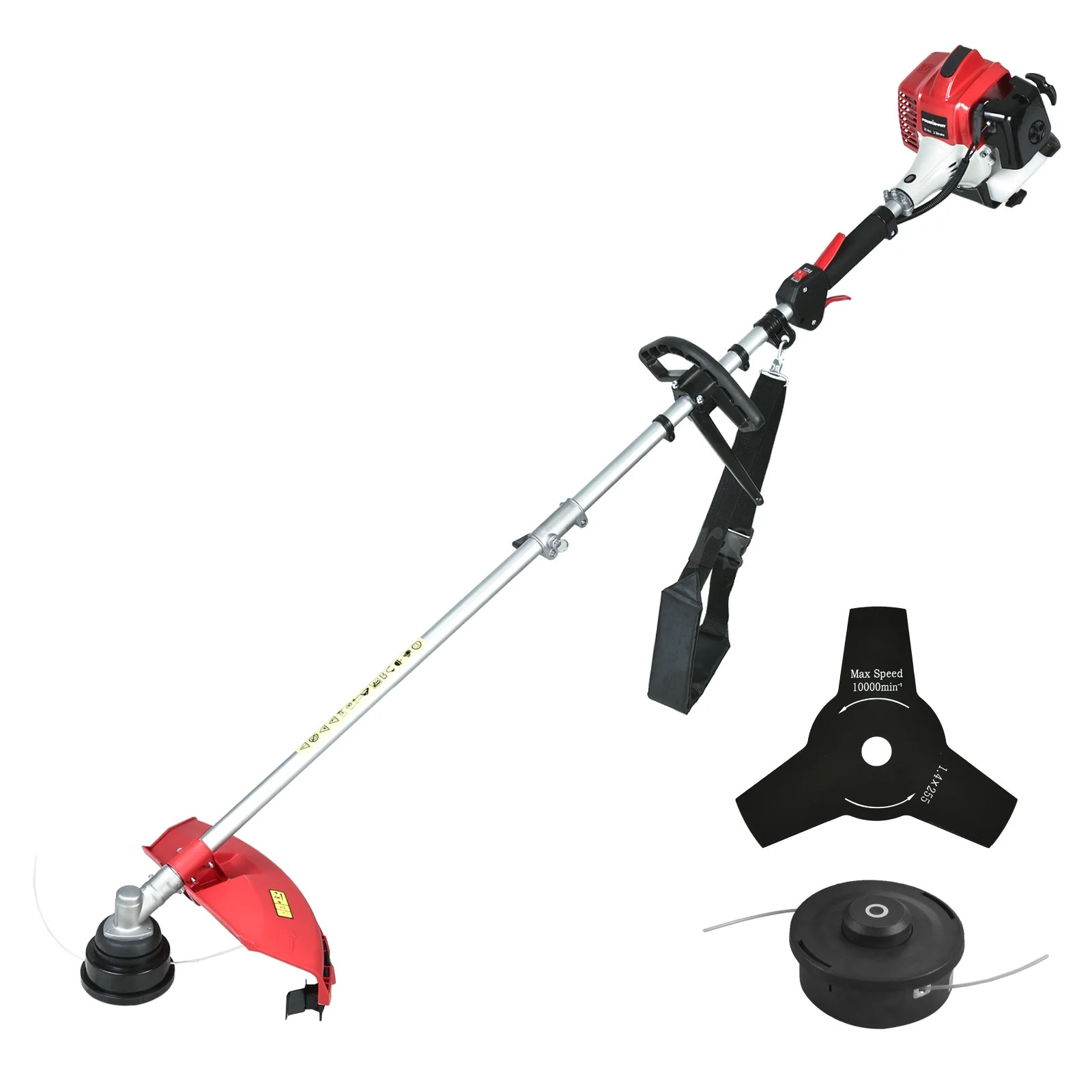 Straight Shaft String Gas Trimmer 4 Stroke 31 CC Weed Grass Eater Brush Cutter