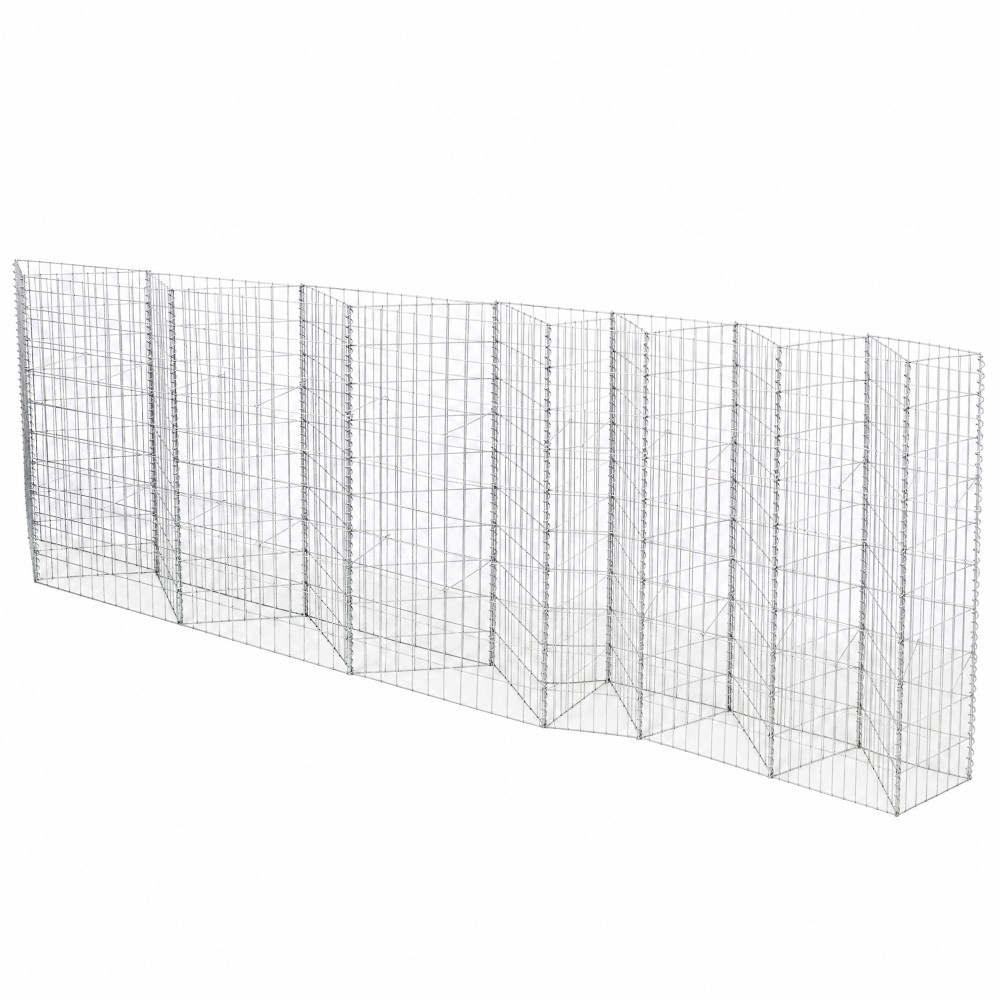 Galvanized Steel Tall Gabion Basket,Welded Wire Stone Cage Rustproof All-Weather