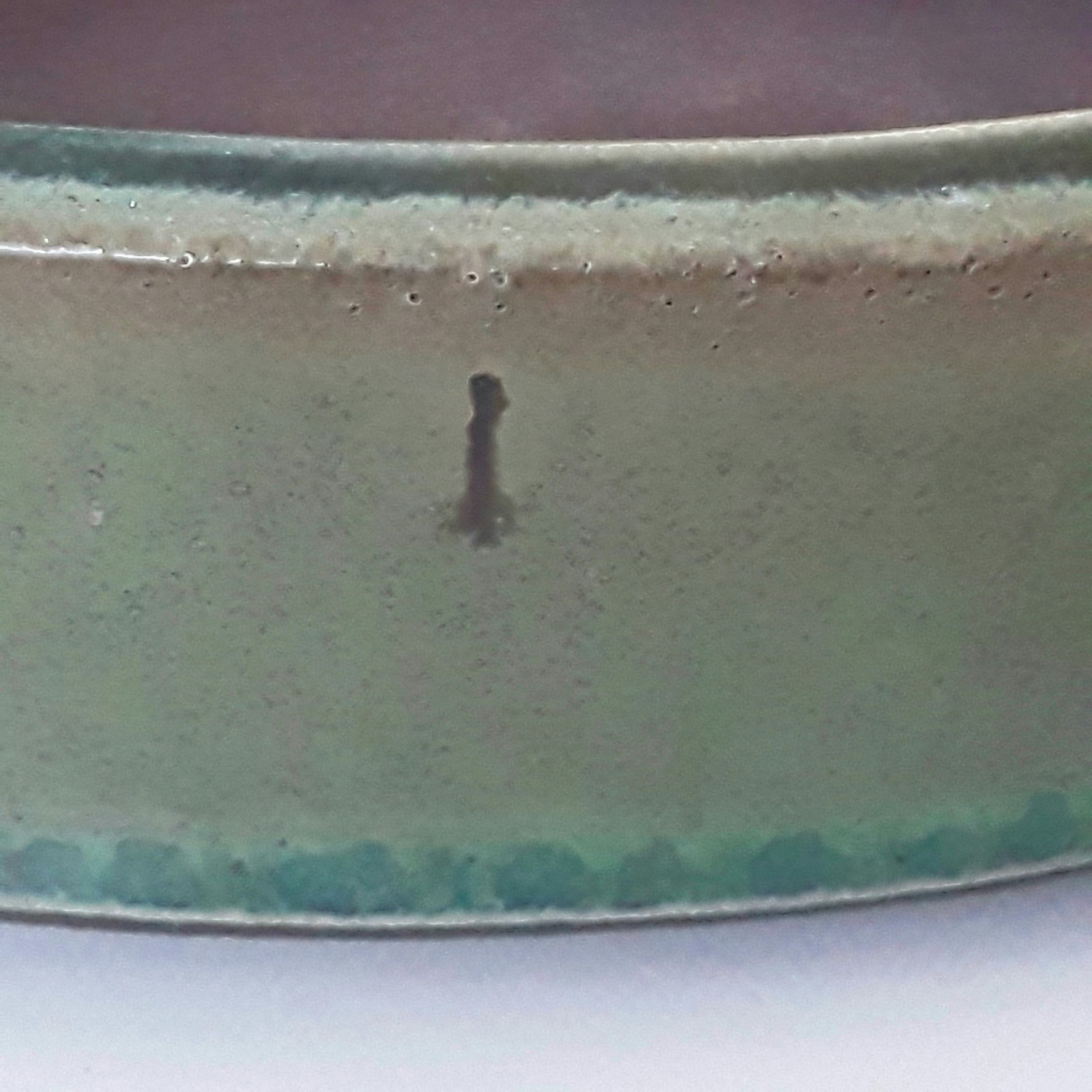 Japanese Bonsai Pot TOKONAME Green Glaze Oval 9 x 8.5 x 3″ SHOSEN-YAMAAKI W24cm