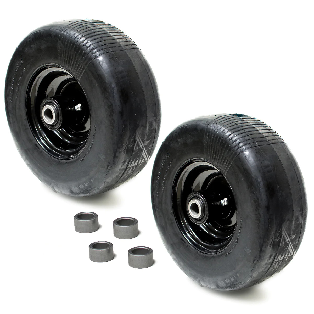 (2) Front Solid Puncture Proof Tire Assembly 11x4x5 for Wright Stander 72460026