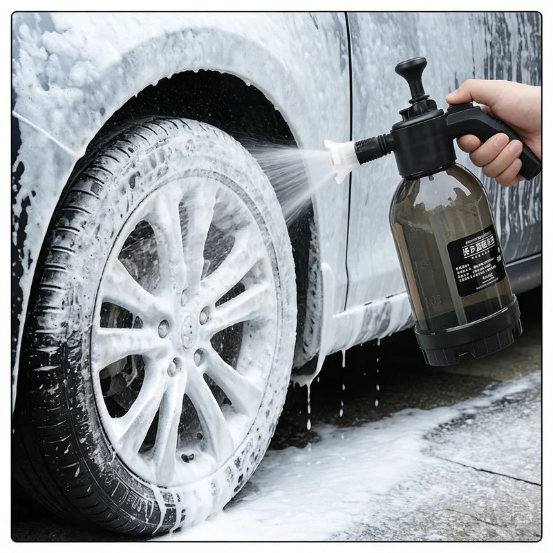 2L Hand Pump Foam Sprayer Pneumatic Washer Foam Spray Gun High Pressure Car Wash