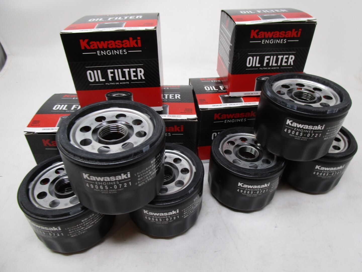 6 Box Genuine Kawasaki 49065-0721 Oil Filters John Deere Toro 107-7817