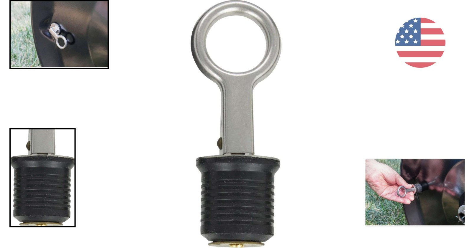 Authentic 1-1/4 Roller Plug in Silver/Black – Top Quality Lawn Attachment