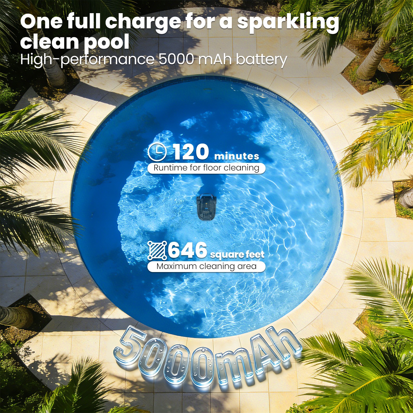 Refurbished AIRROBO CP02 Robot Pool Vacuum Cleaner Automatic for Pools Floor