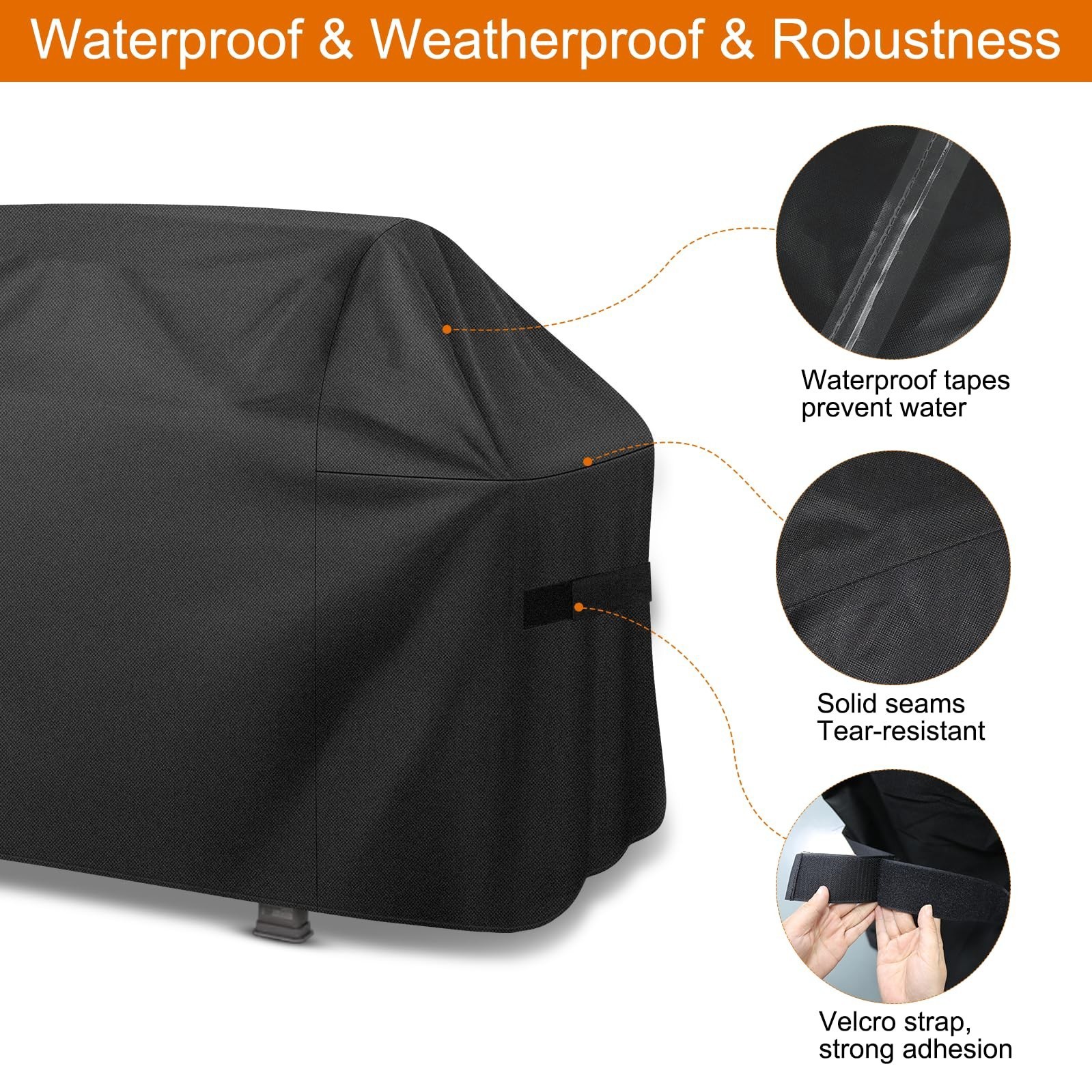 72 Inch BBQ Gas Grill Cover Barbecue Waterproof Outdoor Heavy Duty UV Protection