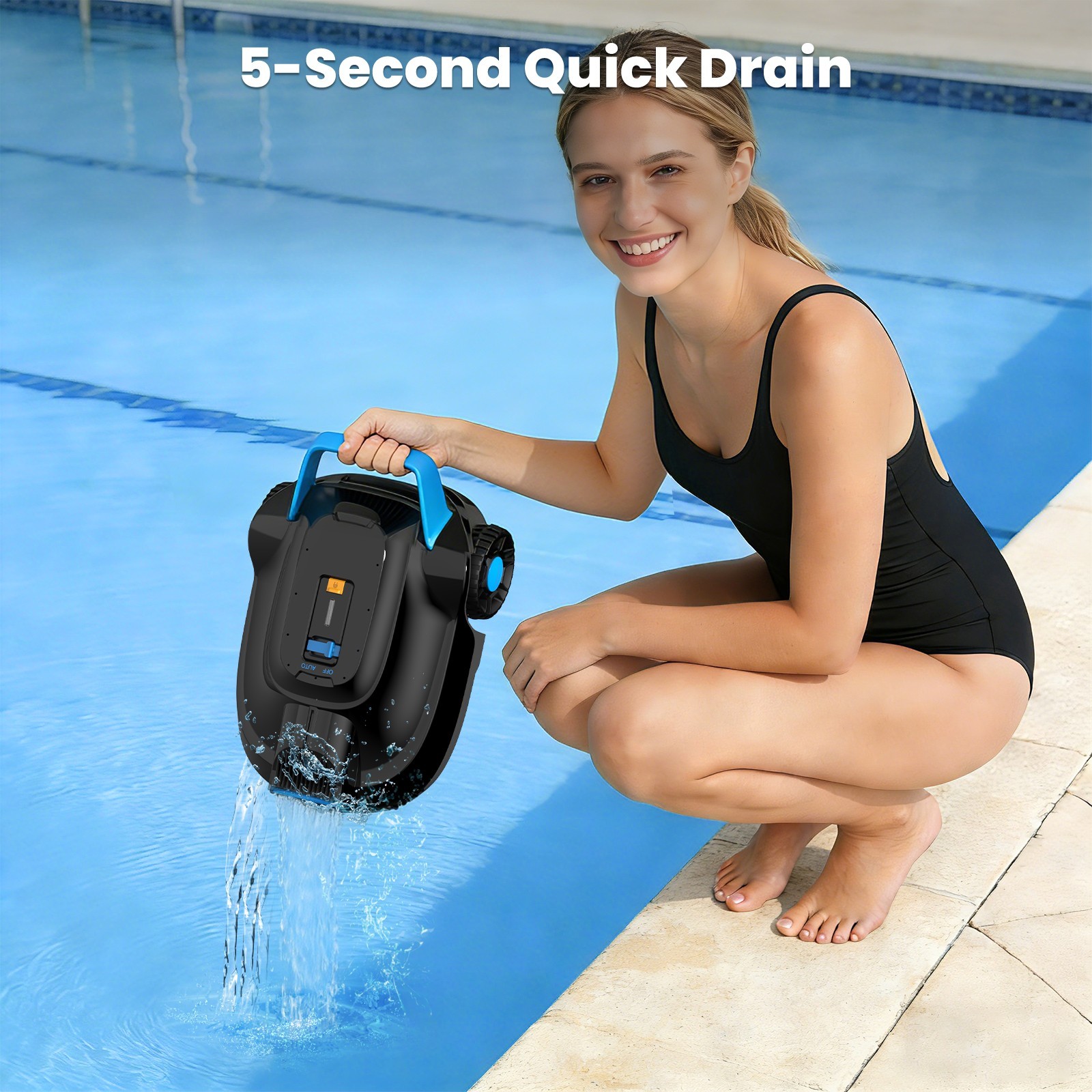 Refurbished AIRROBO CP02 Robot Pool Vacuum Cleaner Automatic for Pools Floor
