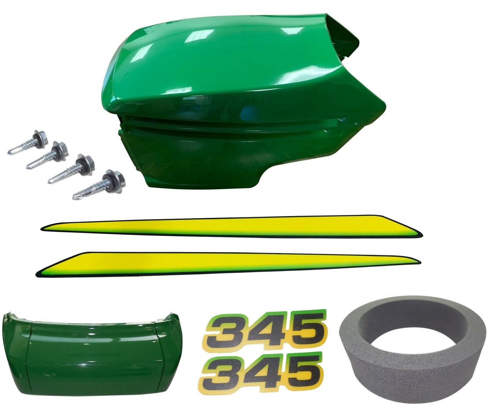 New Upper & Lower Hood/Bumper/LH&RH Stickers Fits John Deere 345 LOW S/N
