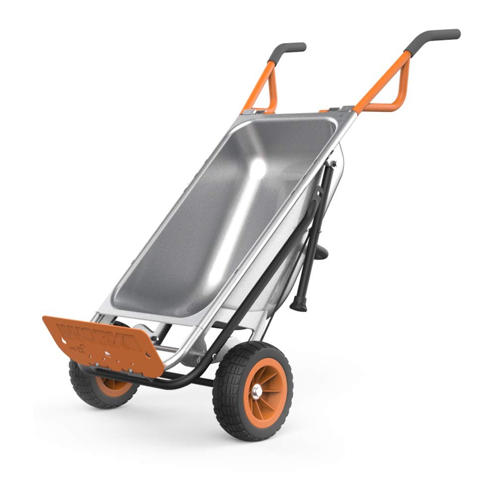 Worx WG050 8-in-1 Aerocart Garden 18″ x 12″ x 42″, Orange,black and Silver